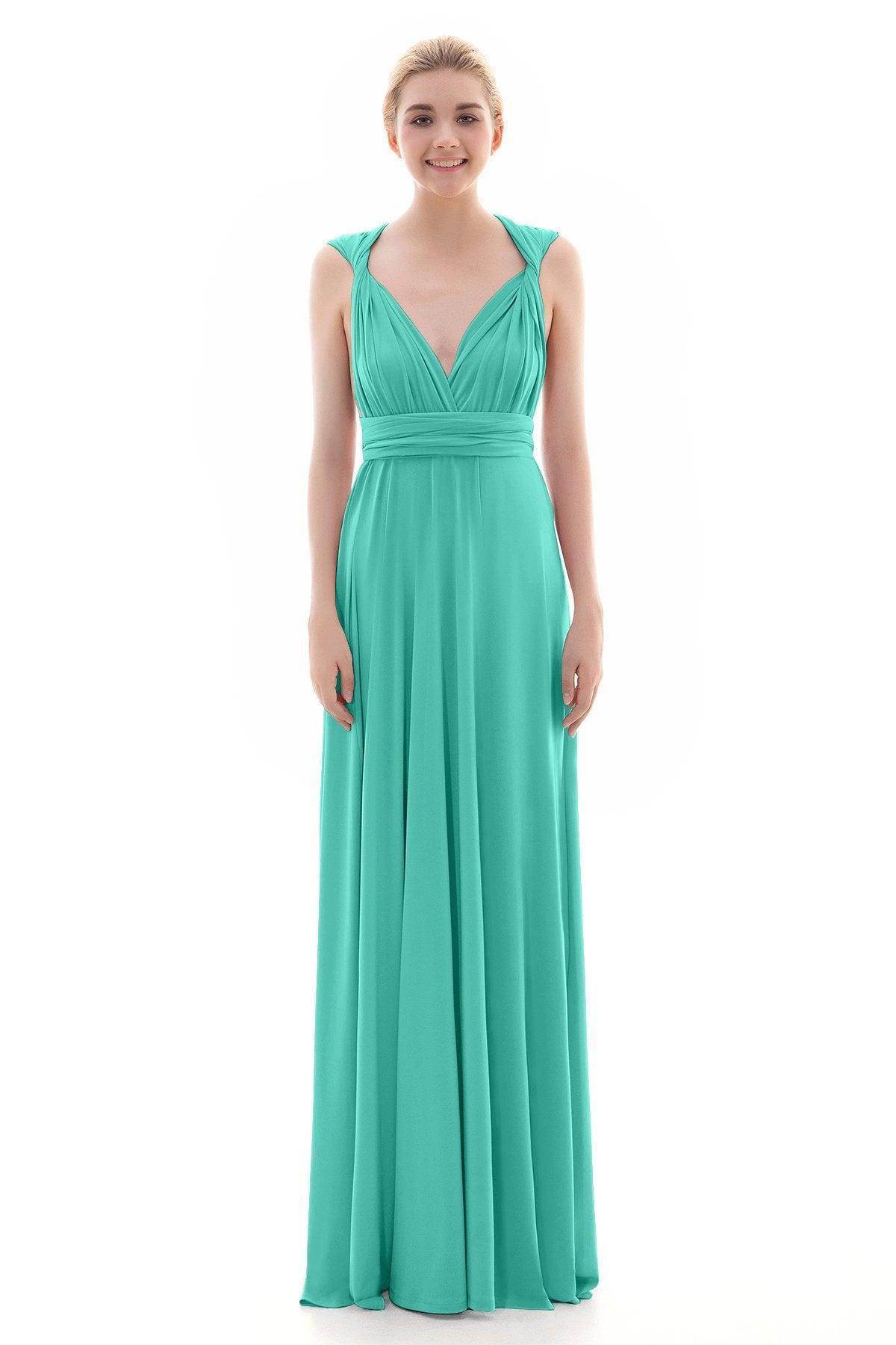 Sheath Floor Length Knitted Bridesmaid Dress COEF16001PS - COCOMELODY